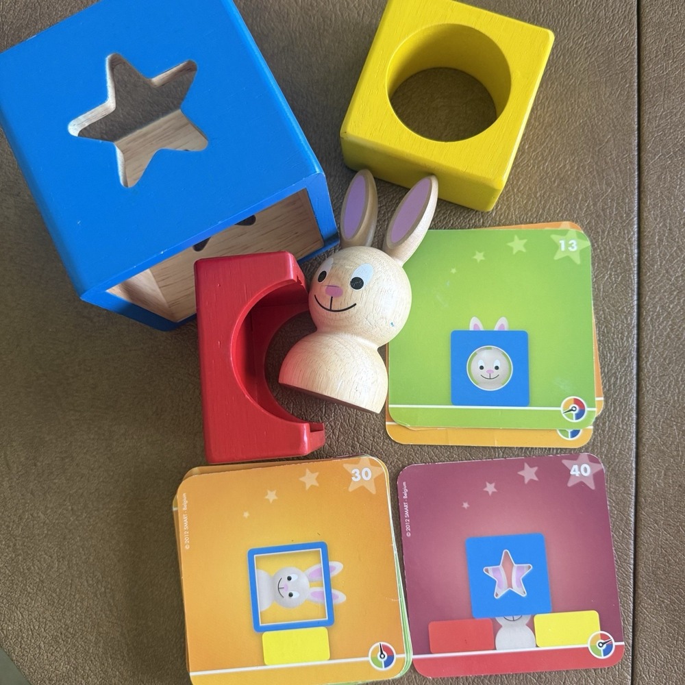 Smart Games Bunny Peek a Boo Wooden STEM Building Game for Ages 2+ Challenges